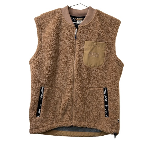 Picture Organic Clothing ENDERBY FLEECE VEST Sherpa Fleece Vest Men’s Medium - Picture 2 of 9